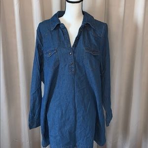 XL Denim & Company Blue Jean Tunic